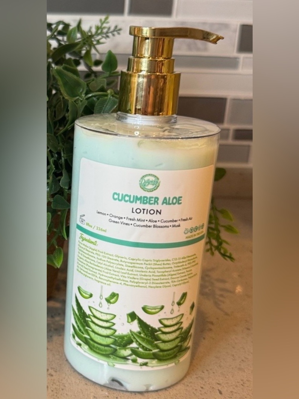 Aminnah/Dillpicky Collab “Cucumber Aloe” Lotion Refreshing Hydration!